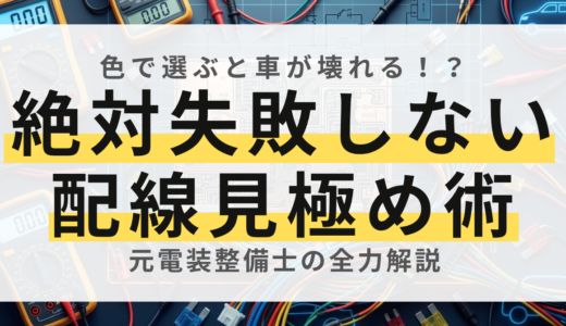 【元電装屋が解説】配線の色で選ぶと危険！車の電源の種類と失敗しない見極め方